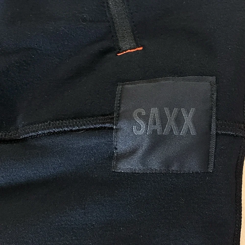 SAXX Roast Master Tech Hoodie Mens M Black Micro Fleece‎ Lounge Sweatshirt